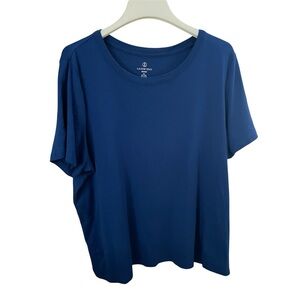Lands' End Women’s Blue Short Sleeve Tee Plus 3X
